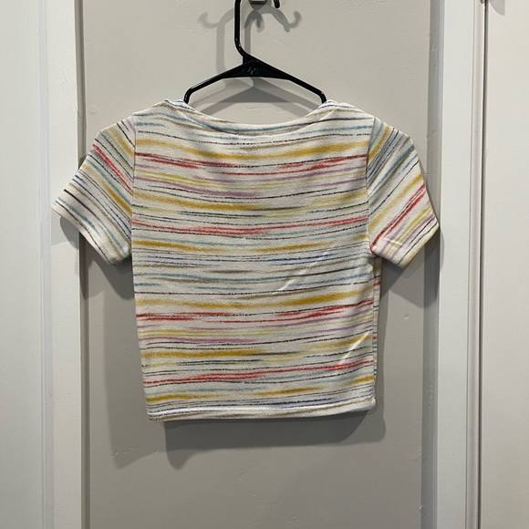Forever 21 striped button crop top size small - Picture 2 of 3